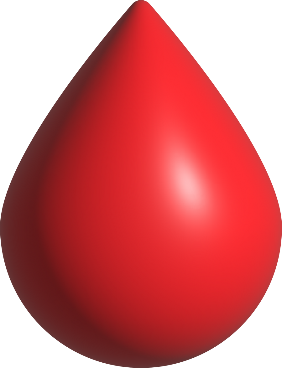 Blood drop 3D icon