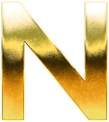 Golden Letter N